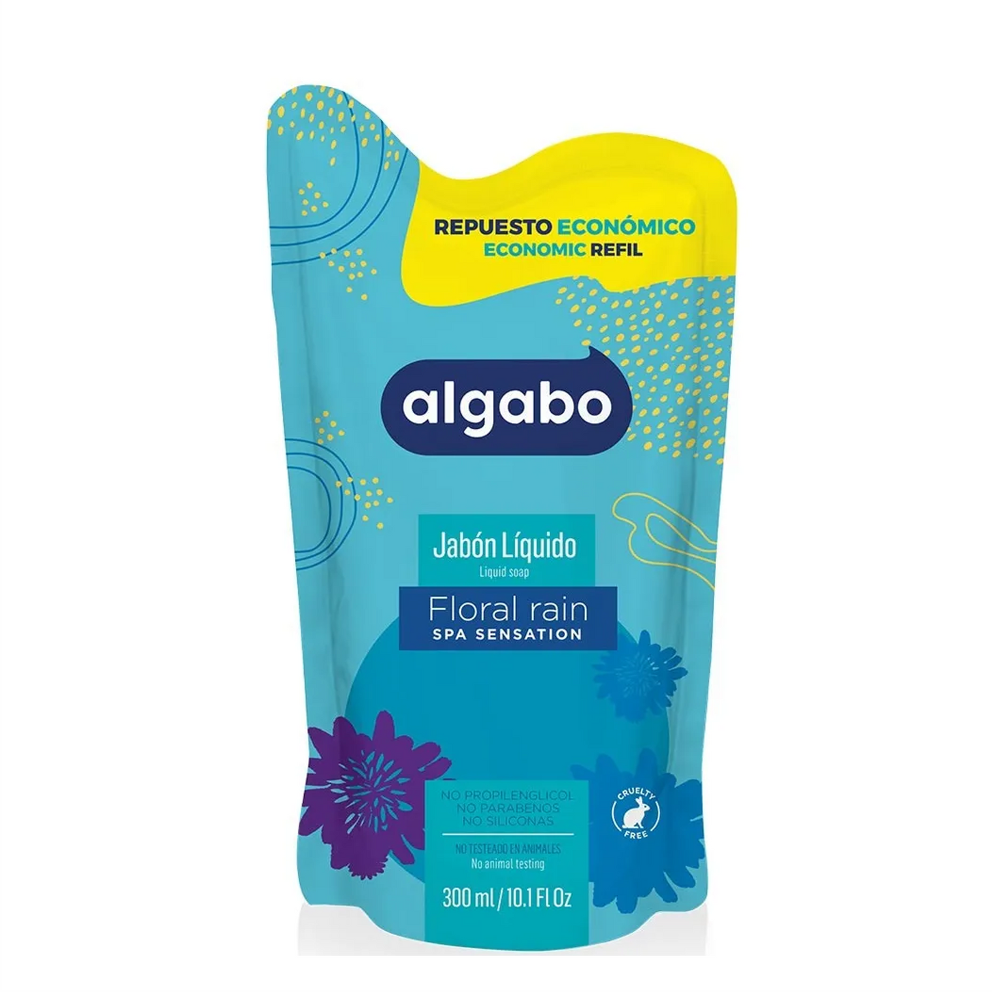 ALGABO jabon liq. 300 ml FLORAL R.-REPUESTO