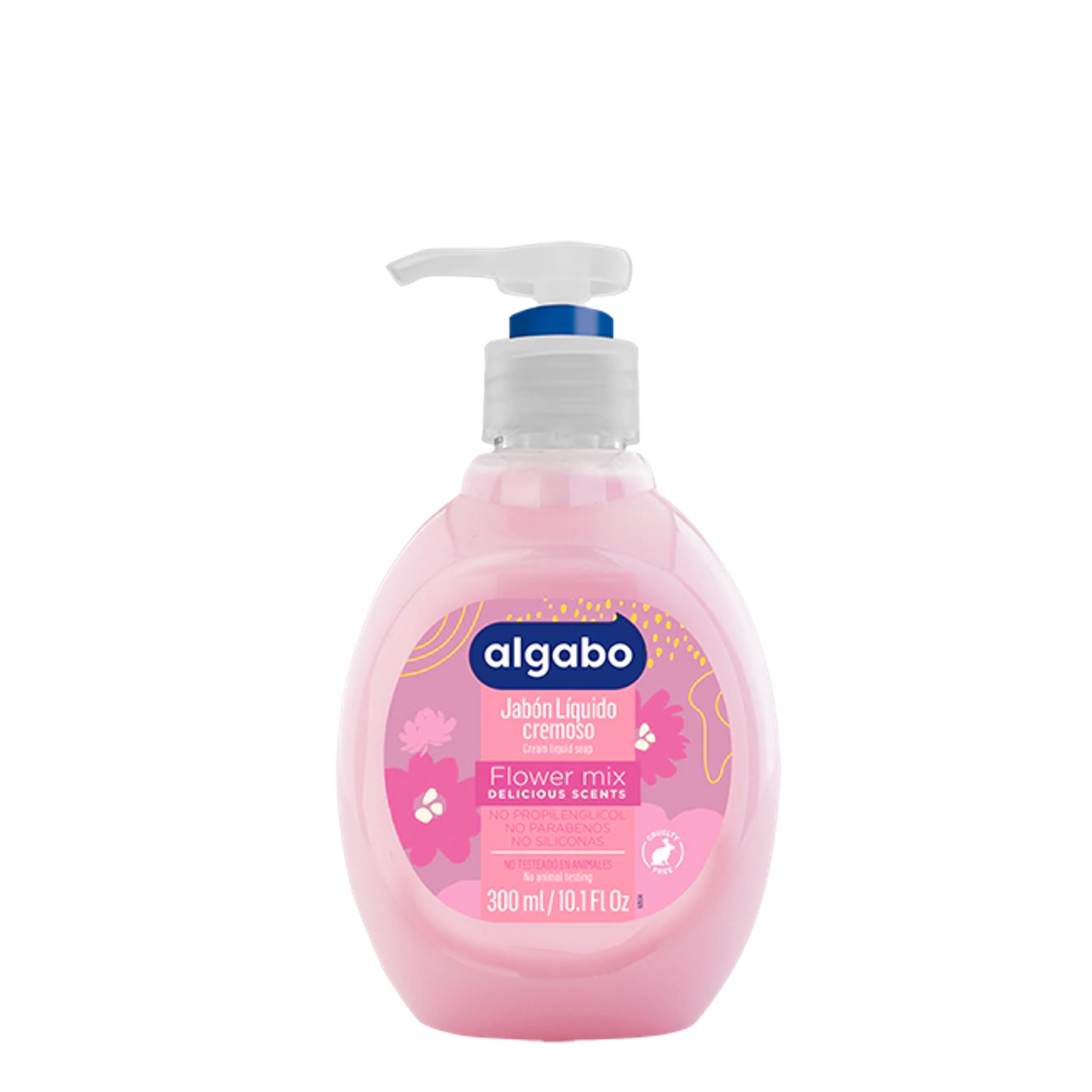 ALGABO jabon liq. 300 ml FLOWER MIX-VALVULA o TAPA