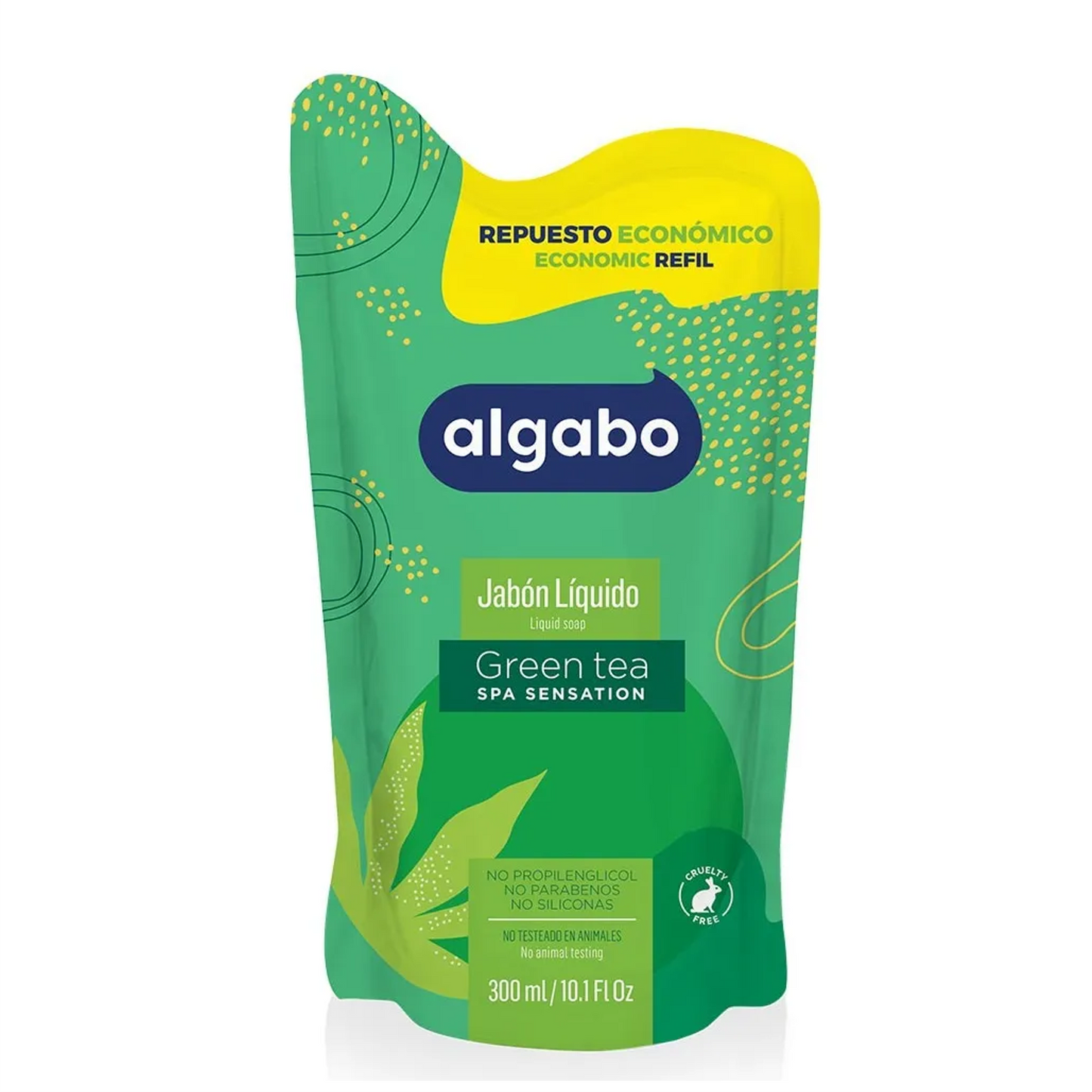 ALGABO jabon liq. 300 ml GREEN TEA-REPUESTO