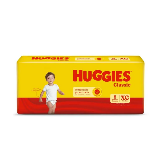 HUGGIES CLASSIC TALLE XG 8 UNI