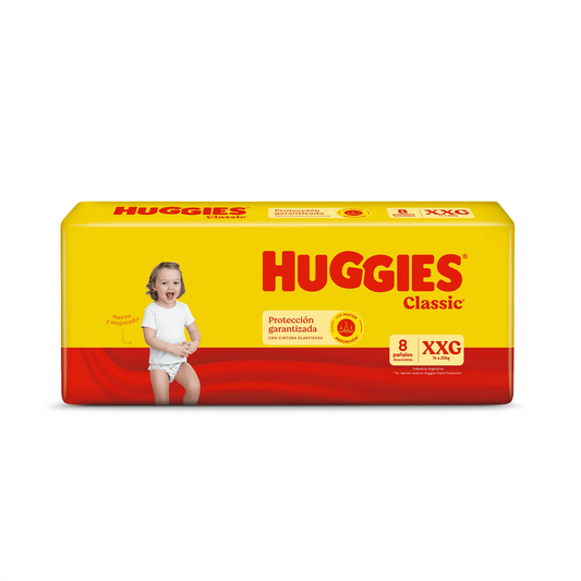 HUGGIES CLASSIC TALLE XXG 8 UNI