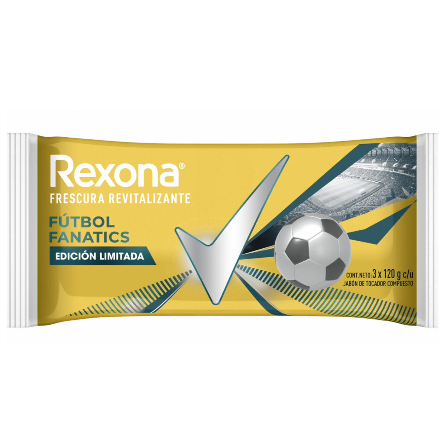 REXONA Jabon FUTBOL FANATICS TRIPACK