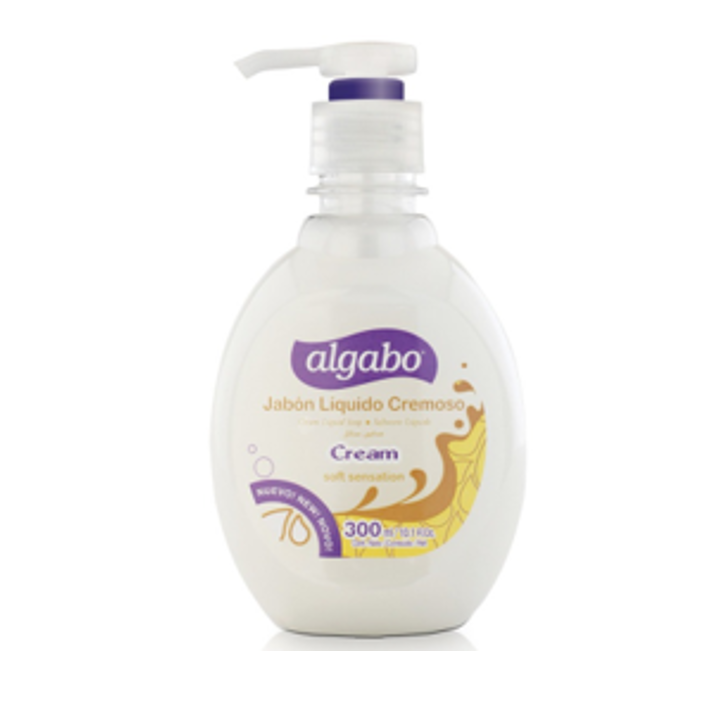 ALGABO jabon liq. 300 ml CREAM - VALVULA o TAPA