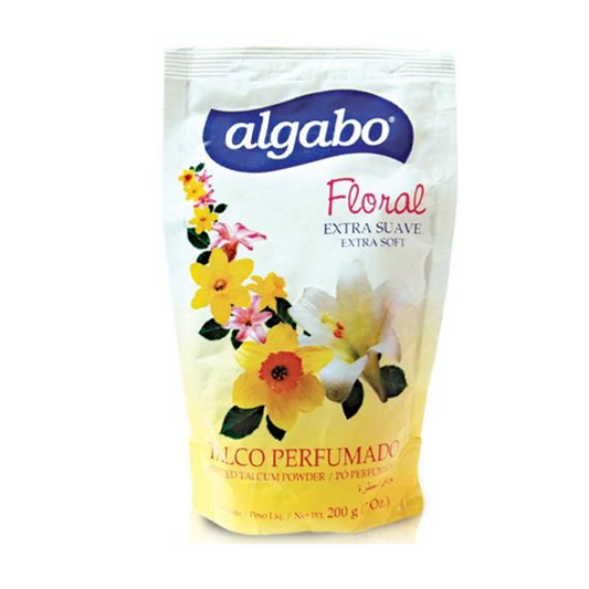 ALGABO talco perfumado 200 g floral-REPUESTO