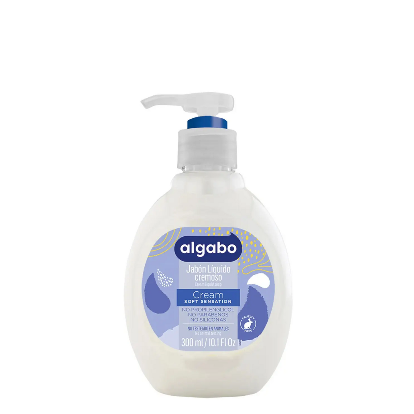 ALGABO jabon liq. 300 ml CREAM - VALVULA o TAPA