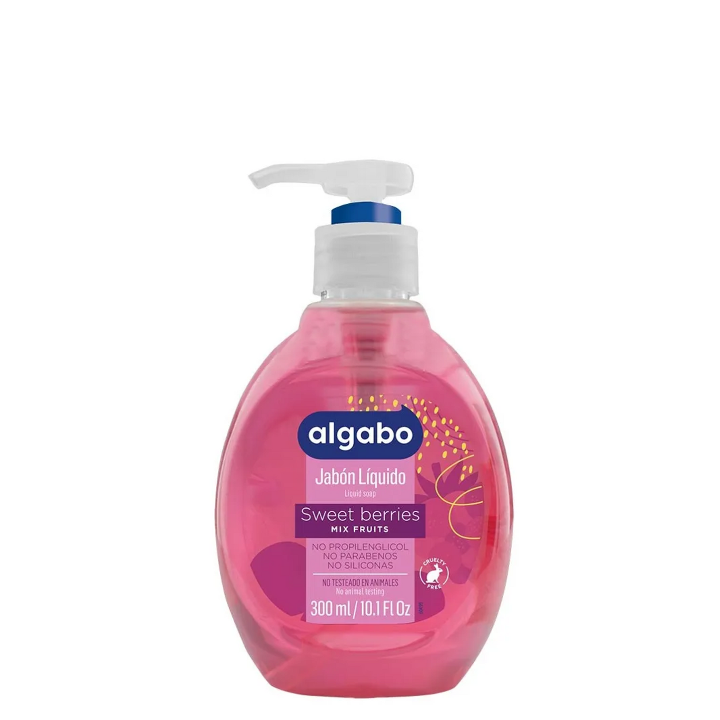 ALGABO jabon liq. 300 ml FRUTO BOSQUE-VALVULA o TAPA