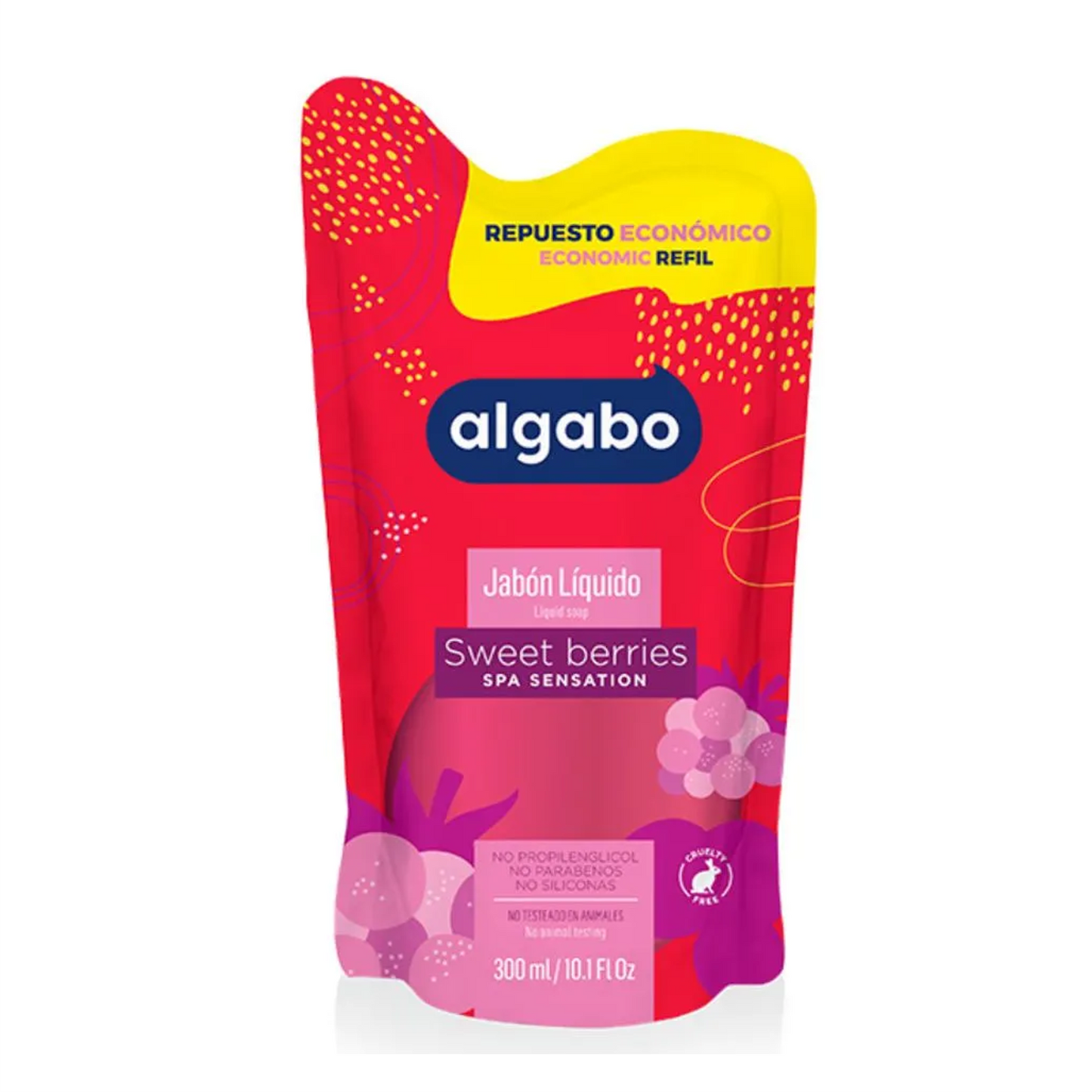 ALGABO jabon liq. 300 ml FRUTO BOSQUE-REPUESTO