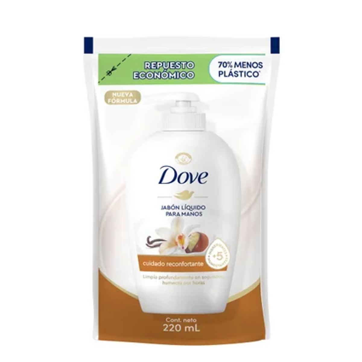 DOVE Jabon Liquido CUIDADO RECONFORTANTE 220 ml