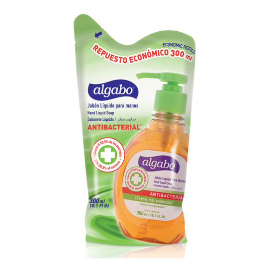 ALGABO jabon liq. 300 ml ANTIBACTERIAL-REPUESTO