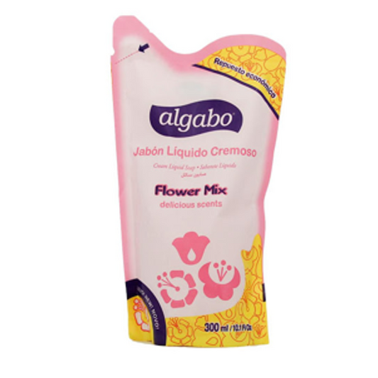 ALGABO jabon liq. 300 ml FLOWER MIX-REPUESTO